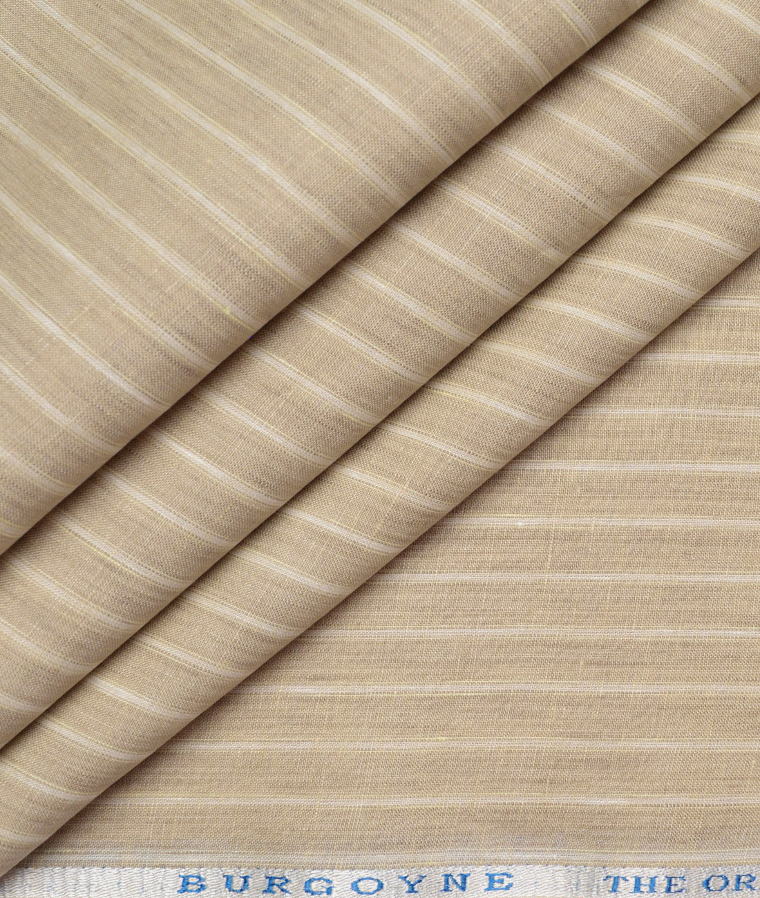 Burgoyne 80 LEA Irish Linen Striped Shirting Fabric (Brown) Burgoyne 80 LEA Irish Linen Striped Shirting Fabric (Brown)