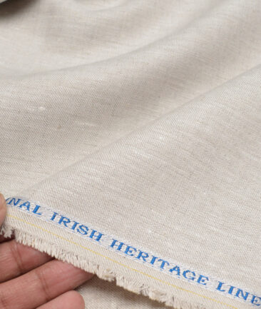 Burgoyne 40 LEA Solids 100% Linen Suiting Fabric (Light Oatmeal Beige)