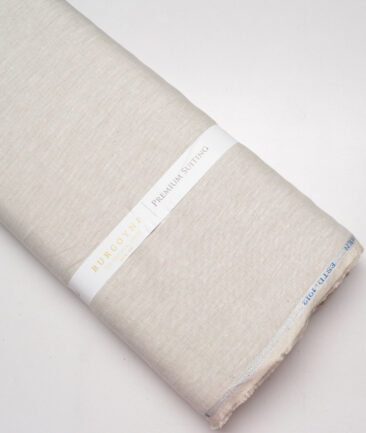 Burgoyne 40 LEA Solids 100% Linen Suiting Fabric (Light Oatmeal Beige) - Image 6