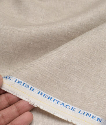 Burgoyne 40 LEA Solids 100% Linen Suiting Fabric (Oatmeal Beige)