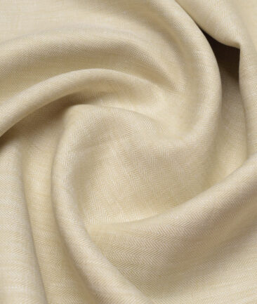 Burgoyne 44 LEA Self Design 100% Linen Suiting Fabric (Beige)
