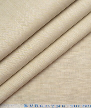 Burgoyne 44 LEA Self Design 100% Linen Suiting Fabric (Beige)