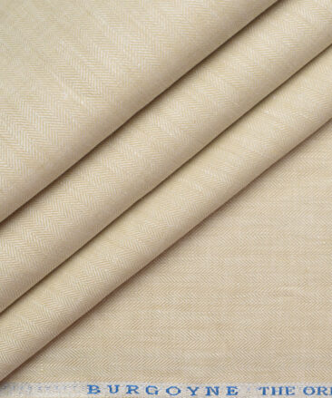 Burgoyne 44 LEA Self Design 100% Linen Suiting Fabric (Beige)