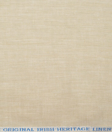 Burgoyne 44 LEA Self Design 100% Linen Suiting Fabric (Beige)