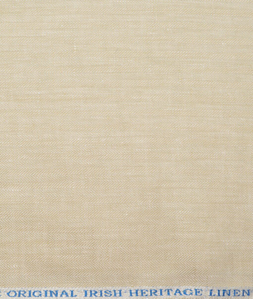 Burgoyne 44 LEA Self Design 100% Linen Suiting Fabric (Beige)
