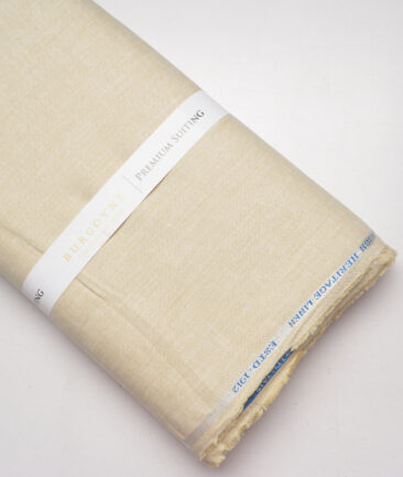 Burgoyne 44 LEA Self Design 100% Linen Suiting Fabric (Beige) - Image 6