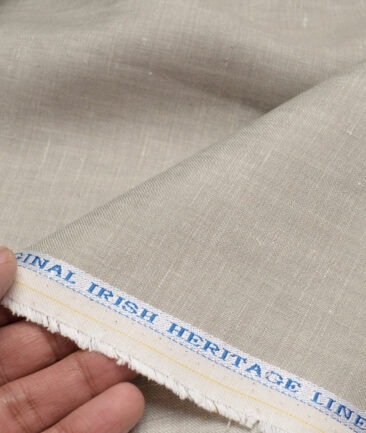 Burgoyne 44 LEA Solids 100% Linen Suiting Fabric (Brownish Grey)