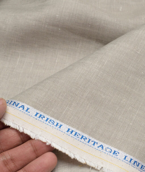 Burgoyne 44 LEA Solids 100% Linen Suiting Fabric (Brownish Grey)