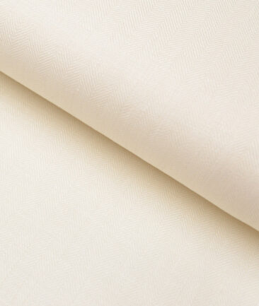 Burgoyne 44 LEA Self Design 100% Linen Suiting Fabric (Cream)