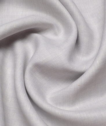 Burgoyne 44 LEA Self Design 100% Linen Suiting Fabric (Light Grey)