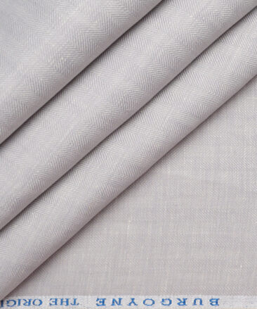 Burgoyne 44 LEA Self Design 100% Linen Suiting Fabric (Light Grey)