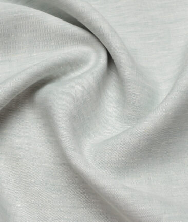 Burgoyne 44 LEA Self Design 100% Linen Suiting Fabric (Surf Crest Green)