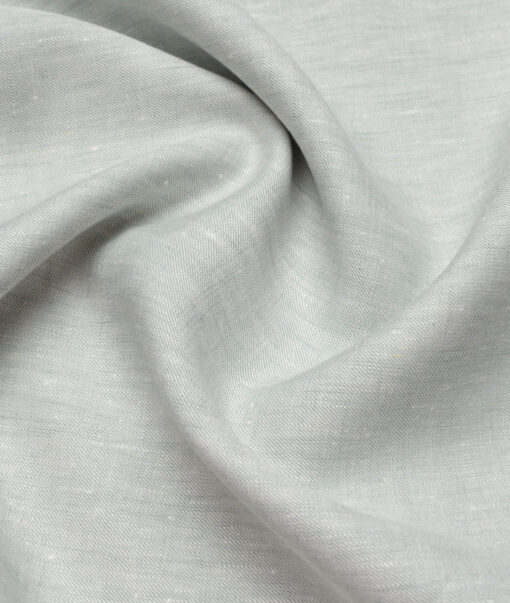Burgoyne 44 LEA Self Design 100% Linen Suiting Fabric (Surf Crest Green)