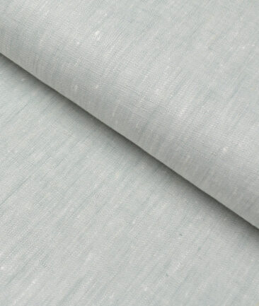 Burgoyne 44 LEA Self Design 100% Linen Suiting Fabric (Surf Crest Green)