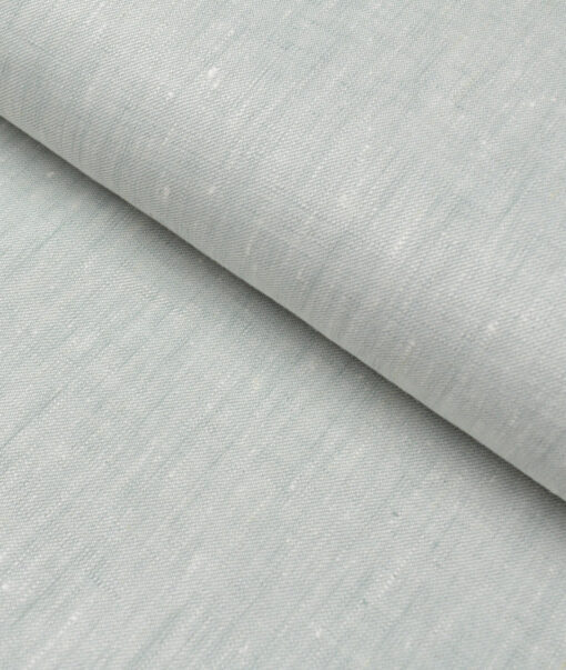 Burgoyne 44 LEA Self Design 100% Linen Suiting Fabric (Surf Crest Green)