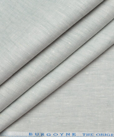 Burgoyne 44 LEA Self Design 100% Linen Suiting Fabric (Surf Crest Green)