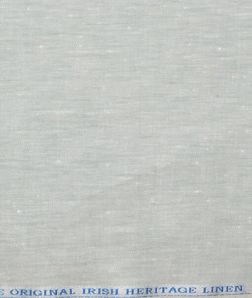 Burgoyne 44 LEA Self Design 100% Linen Suiting Fabric (Surf Crest Green)
