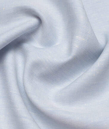 Burgoyne 44 LEA Self Design 100% Linen Suiting Fabric (Sky Blue)