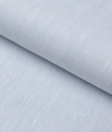 Burgoyne 44 LEA Self Design 100% Linen Suiting Fabric (Sky Blue)