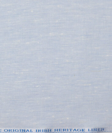 Burgoyne 44 LEA Self Design 100% Linen Suiting Fabric (Sky Blue)