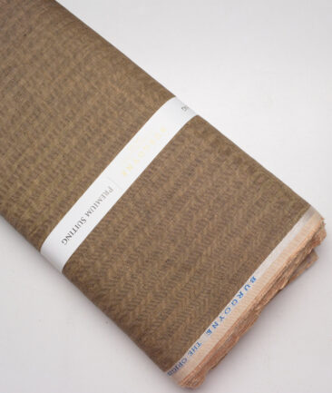Burgoyne 44 LEA Self Design 100% Linen Suiting Fabric (Tobacco Brown) - Image 6