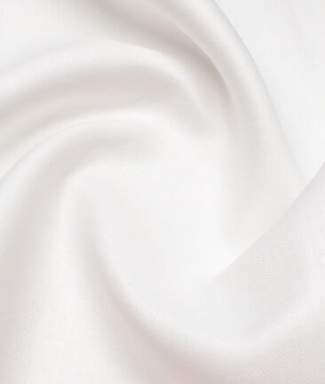 Burgoyne 44 LEA Self Design 100% Linen Suiting Fabric (White)