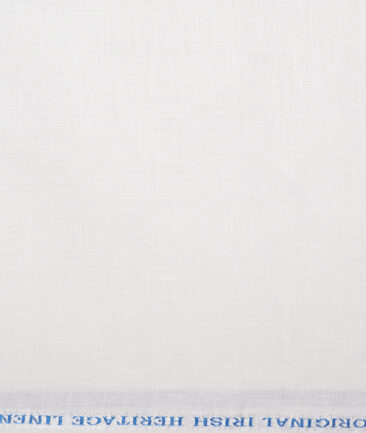 Burgoyne 44 LEA Self Design 100% Linen Suiting Fabric (White)
