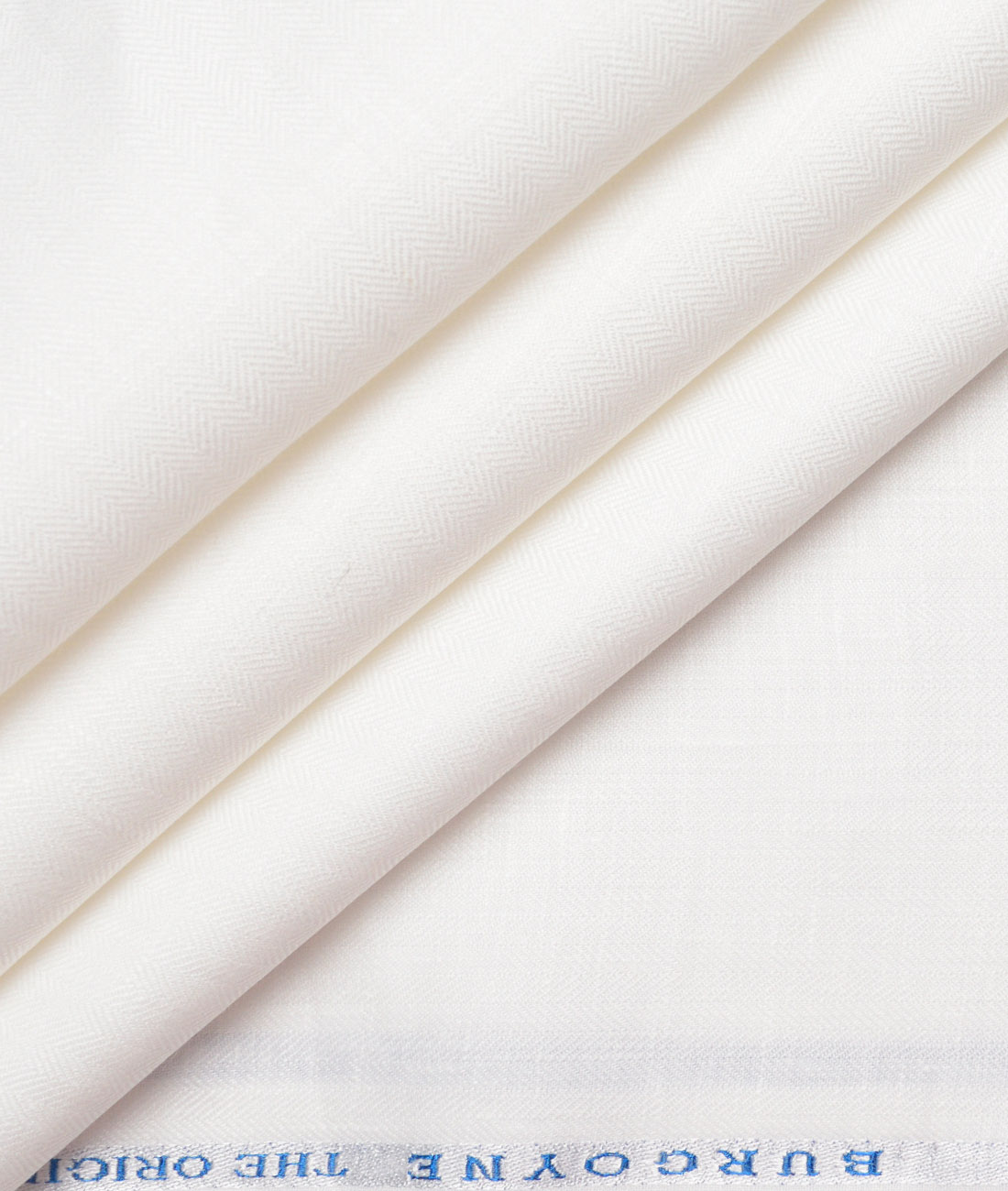 Burgoyne 44 LEA Self Design 100% Linen Suiting Fabric (White) Burgoyne 44 LEA Self Design 100% Linen Suiting Fabric (White)