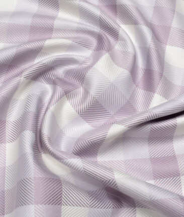 Canetti Italy  Giza Cotton Checks Shirting Fabric (Onion Purple)