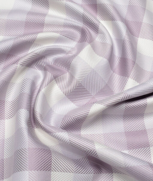 Canetti Italy  Giza Cotton Checks Shirting Fabric (Onion Purple)