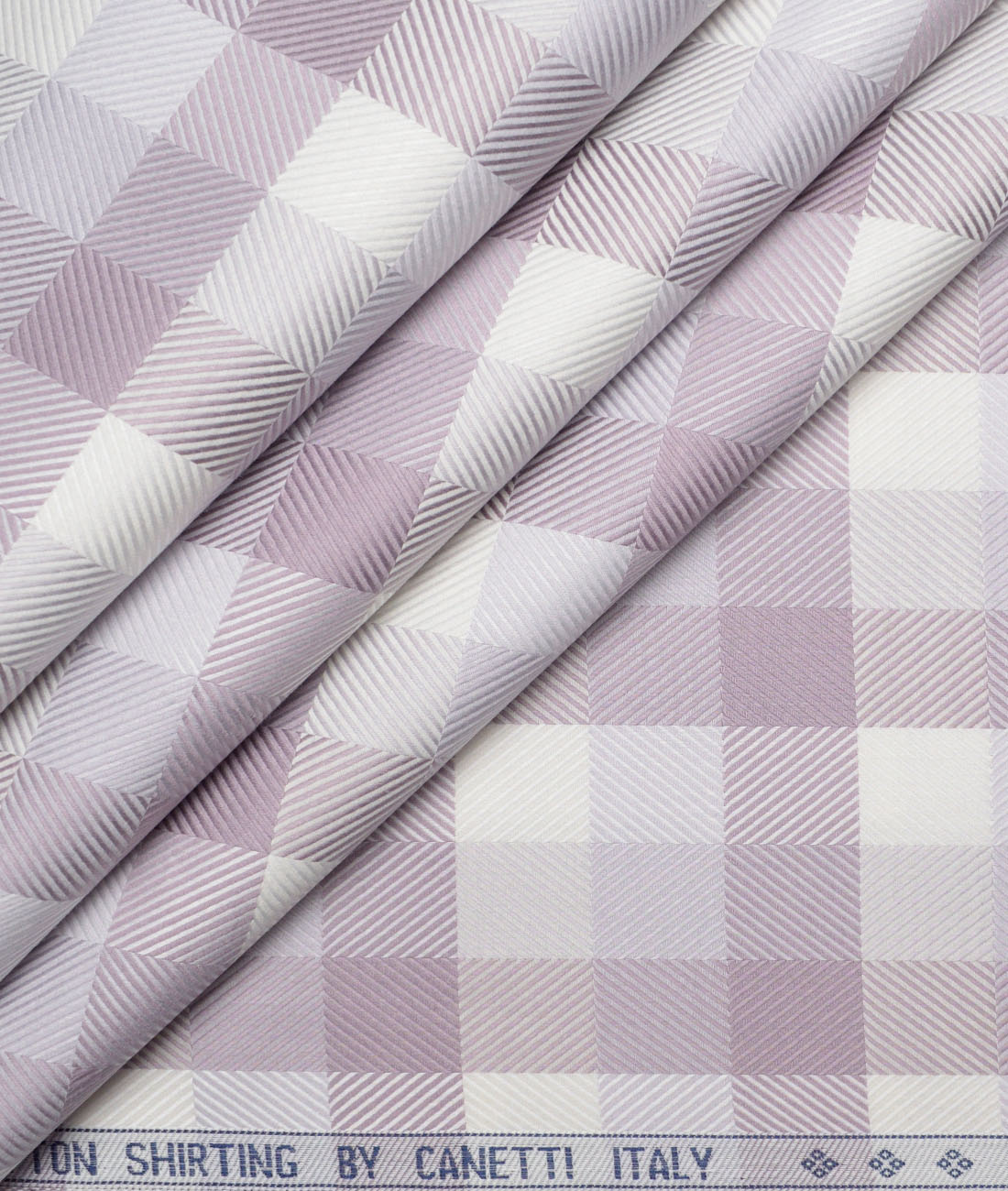 Canetti Italy Giza Cotton Checks Shirting Fabric (Onion Purple) Canetti Italy Giza Cotton Checks Shirting Fabric (Onion Purple)