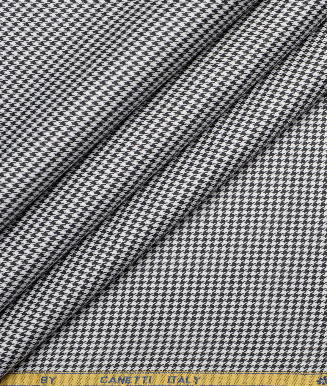 Canetti Italy Exotic Cotton Self Design Shirting Fabric (White & Black) Canetti Italy Exotic Cotton Self Design Shirting Fabric (White & Black)