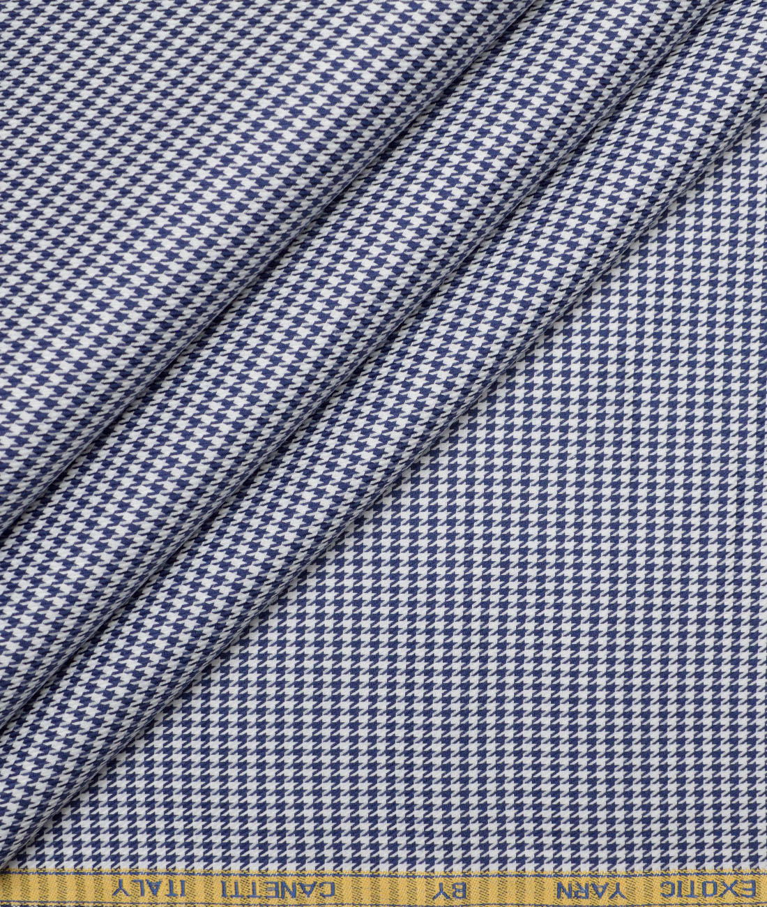 Canetti Italy Exotic Cotton Self Design Shirting Fabric (White & Royal Blue) Canetti Italy Exotic Cotton Self Design Shirting Fabric (White & Royal Blue)