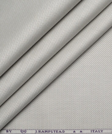 J.Hampstead  Giza Cotton Structured Shirting Fabric (Light Grey)