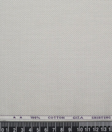 J.Hampstead  Giza Cotton Structured Shirting Fabric (Light Grey)