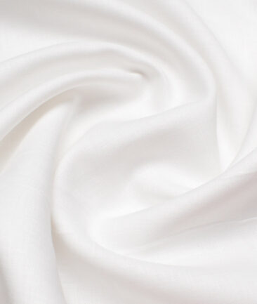 J.Hampstead 60 LEA European Linen Solids Shirting Fabric (White)