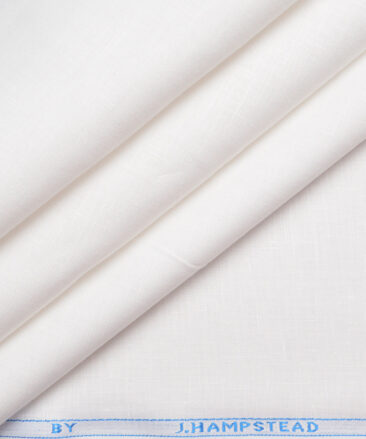J.Hampstead 60 LEA European Linen Solids Shirting Fabric (White)