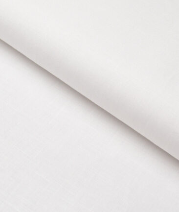 J.Hampstead 60 LEA European Linen Solids Shirting Fabric (White)