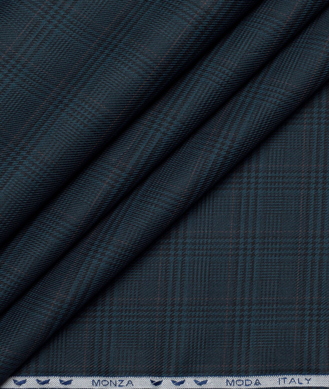 Monza Luxury Cotton Checks Shirting Fabric (Deep Sea Green) Monza Luxury Cotton Checks Shirting Fabric (Deep Sea Green)