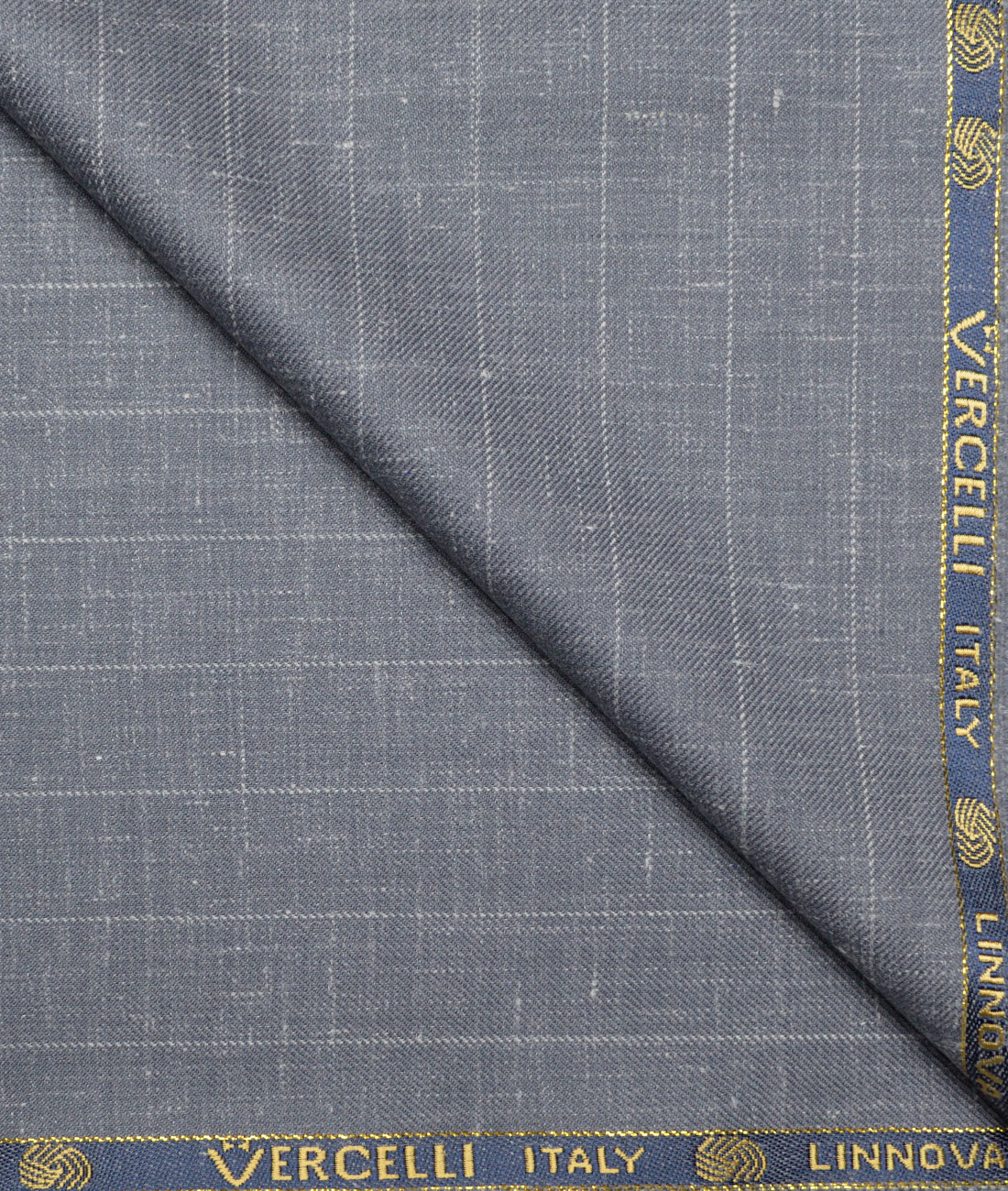 Vercelli Italy Super 140's Striped 80% Merino Wool Suiting Fabric (Grey) Vercelli Italy Super 140's Striped 80% Merino Wool Suiting Fabric (Grey)