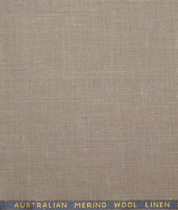 Vercelli Italy Super 140's Self Design 80% Merino Wool Suiting Fabric (Brown)