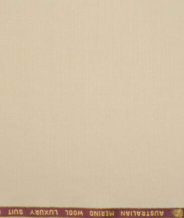 Vercelli Italy Super 120's Solids 50% Merino Wool Suiting Fabric (Beige)