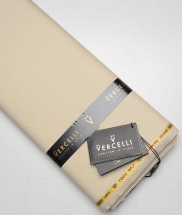 Vercelli Italy Super 120's Solids 50% Merino Wool Suiting Fabric (Beige)