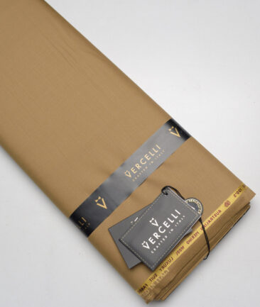 Vercelli Italy Super 120's Solids 50% Merino Wool Suiting Fabric (Camel Brown)