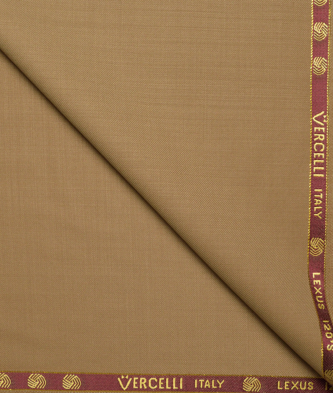 Vercelli Italy Super 120's Solids 50% Merino Wool Suiting Fabric (Camel Brown) Vercelli Italy Super 120's Solids 50% Merino Wool Suiting Fabric (Camel Brown)