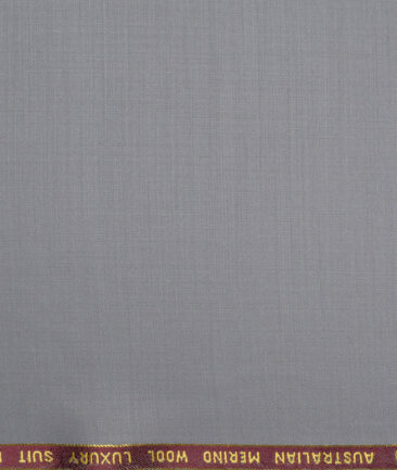Vercelli Italy Super 120's Solids 50% Merino Wool Suiting Fabric (Light Cement Grey)