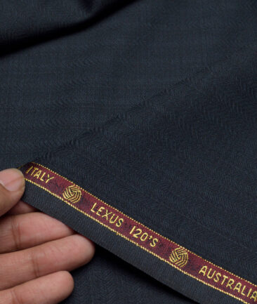 Vercelli Italy Super 120's Striped 50% Merino Wool Suiting Fabric (Dark Sea Green)