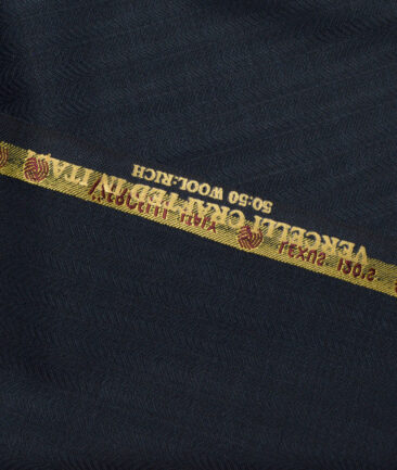 Vercelli Italy Super 120's Striped 50% Merino Wool Suiting Fabric (Dark Sea Green)