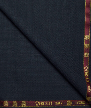 Vercelli Italy Super 120's Striped 50% Merino Wool Suiting Fabric (Dark Sea Green)