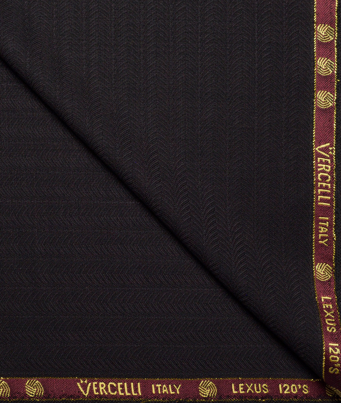 Vercelli Italy Super 120's Striped 50% Merino Wool Suiting Fabric (Dark Wine) Vercelli Italy Super 120's Striped 50% Merino Wool Suiting Fabric (Dark Wine)